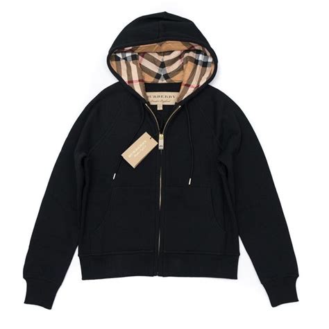 burberry hoodie zip black